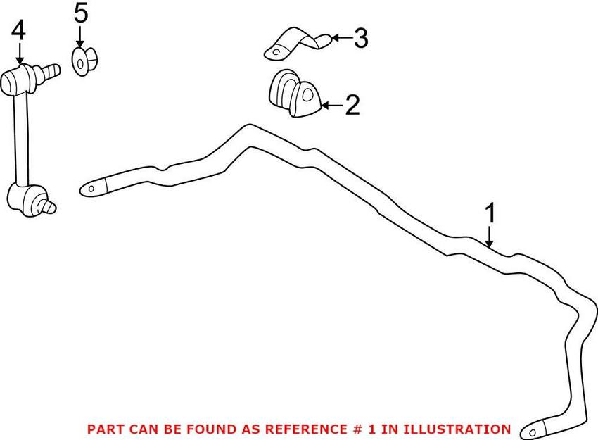 Mercedes Sway Bar - Front (21mm) 2033234865